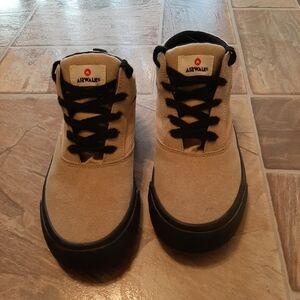 Airwalk Boys Lace-up High Top Med Beige and Black Sneakers